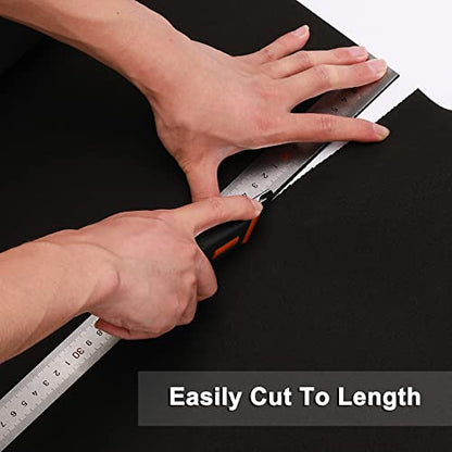 CASOMAN Professional Tool Box Liner and Drawer Liner - 24 inch (Wide) x 24 feet (Long), Non-Slip,Easy Cut, Black - size: 24"W x 288"L
