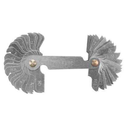 Performance Tool W8655 Combination Thread Pitch Gauge - Standard and Metric, 60 Degree Angle, Quality Construction for Accurate Readings.