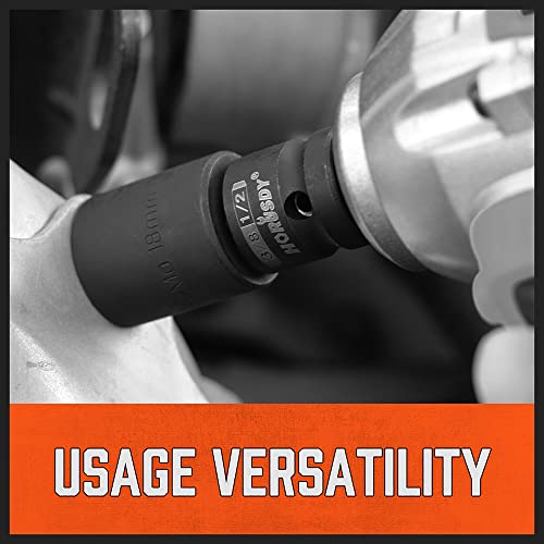 HORUSDY 5-Piece Impact Socket Adapter and Reducer Set, 1/4-Inch Hex Shank Socket to Drill Adapter 1/4", 3/8", and 1/2" Impact Driver Adapter for Power Drill & Impact Driver - style: 5-PCS Adapter Set