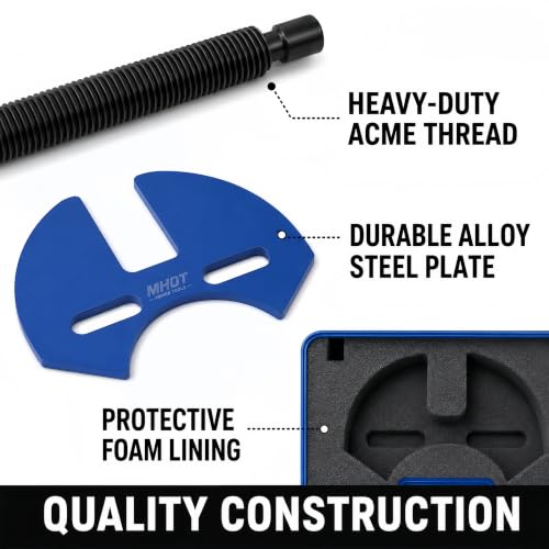 Mhot Wheel Hub Removal Tool Kit, Wheel Bearing Hub Remover Tool Set Compatible with 5 6 8 Lug Hub Assemblies on Cars and Trucks, Wheel Hub Buster Puller with Carrying Case - color: BLACK