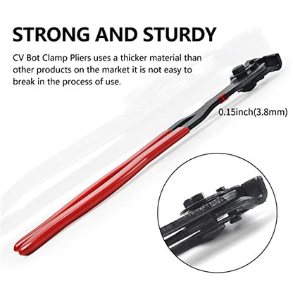 CV Joint Boot Clamp Pliers, Automotive CV Boot Clamp Tool Set, Hose Clamp Pliers CV Axle Clamp Tool, Suitable for Vehicles ATV UTV boot Clamps (Red) - color: Red