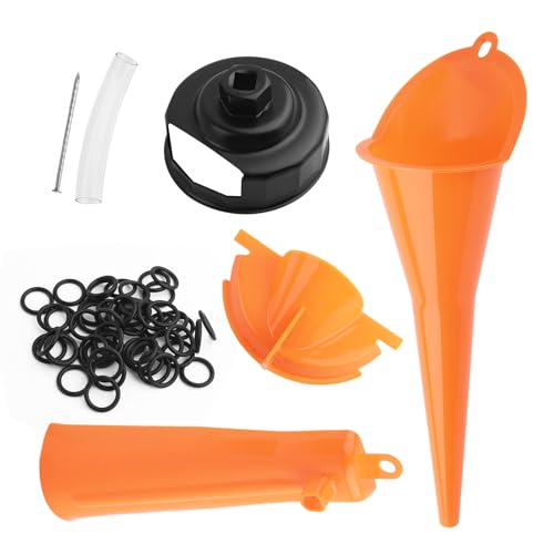 2026 Upgraded Compatible with Harley Oil Change Kit,All-in-One Motorcycle Oil Change Kit Includes Funnel,Filter,Wrench,Rubber O-Rings,Professional Oils Changing Kits