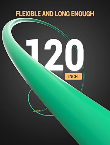EVOULTES Car Sunroof Cleaning Brush with 2 Pack Straw Cleaning Brush | 120 Inch Flexible Pipe Brush, 2 Pack Straw clean brush, PVC Hose, Nylon Bristles, Car Sunroof, Windshield Wiper Drain Hole - size: 120 Inch (w/ 2Pcs Short Brush)