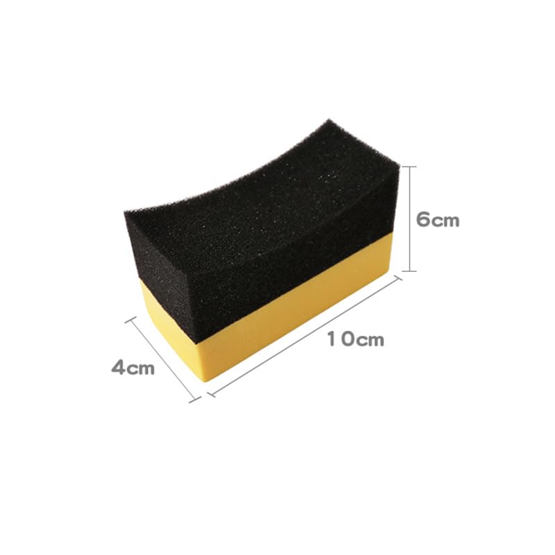 6 PCS Tire Applicator Dressing Shine Sponge, Color Polishing Sponge Tire Dressing Applicator Pads for Car Glass Painted Steel Cleaning Tools