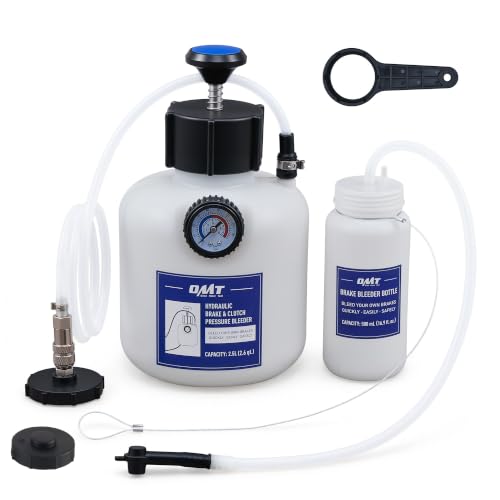 Orion Motor Tech Brake Bleeder Kit, 2.5L Pressure Brake Bleeder Set with 43.5mm Adapter, 2.6qt Brake Fluid Extractor with 500mL Brake Bleeder Bottle Compatible with Jeep Cherokee Wrangler Liberty More - size: 43.5mm Adapter