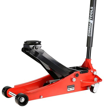 Professional Heavy Duty Hydraulic Floor Jack, 2.5 Ton (5500lb) Capacity, Red, Compatible with Car, Truck, SUV, Steel, Hydraulic, 3.5"-19.5" Lift Range - color: Lift 3.5"-19.5" 2.5 Ton(5,500lb) Red Steel
