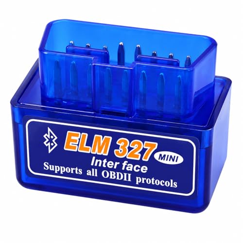 OBD2 Scanner Bluetooth 5.1 Adapter for iPhone & Android, OBDII Car Diagnostic Code Reader for 12V Gas Cars, Check Engine Light Reader with Live Data, VIN, RPM, Coolant Temp, YMOBD App - color: blue