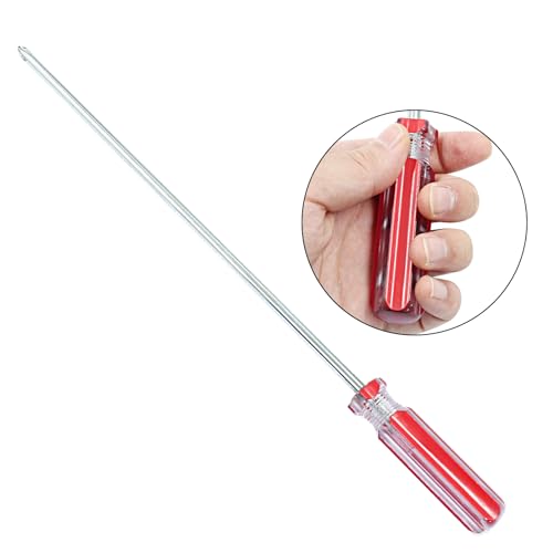 Piutouyar 10 Inch Phillips Screwdriver, #2 Magnetic Tip Screwdrivers | Extra Long Chrome-vanadium Steel Shaft , Cross Head Screwdriver, Long Screwdriver for Repair Home Improvement - size: 10 Inch #2
