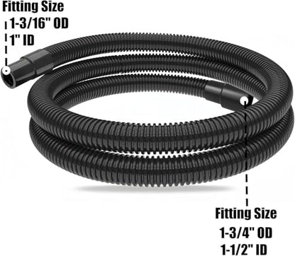 16.4 Ft Dust Collection Hose Kit with 5 Fittings Ultimatefor Woodworking Power Tools,Home Use and Wet/Dry Shop Vacuums - size: 16.4FT HOSE KITS