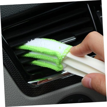 NUOBESTY 3pcs Car Air Vent Cleaning Brush Set, Interior Crevice Duster for Dashboard and Ac Outlet, Soft Bristle Car Dusting Tools for Auto Detailing and Vent Maintenance