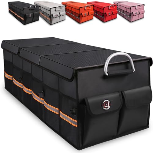 Trunk Organizer Cargo Organizer Trunk Storage Waterproof Collapsible Durable Multi Compartments-((Oversize,Black) - color: Black, size: Oversize