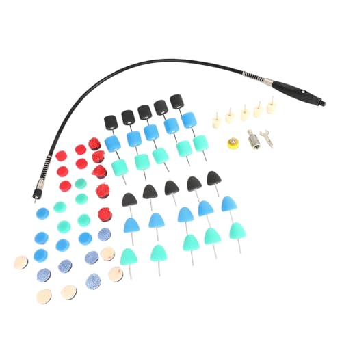 Car Detailing Drill Polish Pads Kit Sponge Wool Buffing Wheels Set 36pcs 69pcs with Flexible Shaft for Auto Polisher Tight Area Wheel Hub Metal Surface Cleaning (1) - size: 1