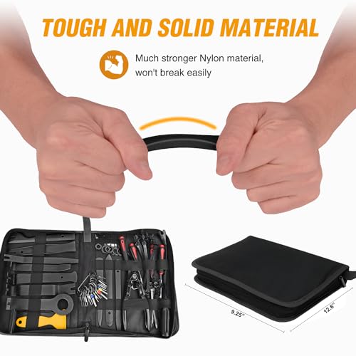 GOOACC 238Pcs Trim Removal Tool, Auto Push Pin Bumper Retainer Clip Set Fastener Terminal Remover Tool Adhesive Cable Clips Kit Car Panel Radio Removal Auto Clip Pliers, Black - color: 120Pcs Clips +118 Remover Black