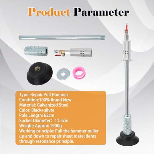 Dent Remover Tool for Car, Slide Hammer Design Easily Pull Out Deep Dents, Slide Hammer Puller for Automobile Motorcycle Refrigerator