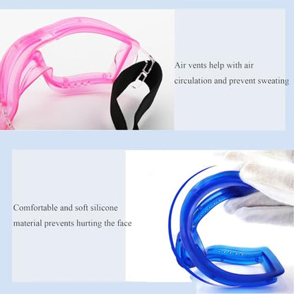 Kids Anti-fog Safety Goggles, Kids Lab Goggles, Adjustable, Compatible with Nerf Gun - color: Pink