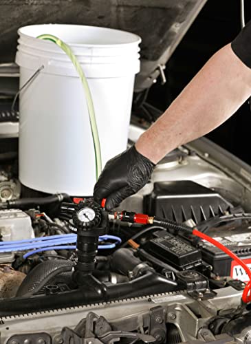 ARES 15027 Coolant Funnel Kit, Tests for Leaks, Refills Fast | Works with most radiator and coolant bottlenecks.