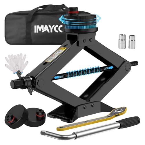Car Jack kit for Ford Mustang Mach-E 2021-2025, 2.5 Ton Scissor Lift Jack for Mustang Mach-E with Rubber Pad, Portable Tire Changing Kit Suit for Ford Mustang Mach-E Series