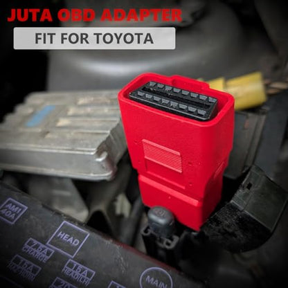 JUTA OBD Adapter Fit for Toyota 17-Pin OBD1 to 16-Pin OBD2 Connector Work with OBD-II Diagnostic Scanner