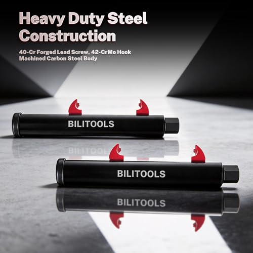 BILITOOLS Motorcycle Shock Spring Compressor Set, Pair for Rear Coil & ATV | Heavy-Duty Pair with 17mm Wrench & 7 Spring Protectors for Safe, Balanced Coil Spring Removal and Installation on Motorcycles