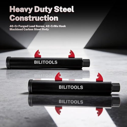 BILITOOLS Motorcycle Shock Spring Compressor Set, Pair for Rear Coil & ATV | Heavy-Duty Pair with 17mm Wrench & 7 Spring Protectors for Safe, Balanced Coil Spring Removal and Installation on Motorcycles