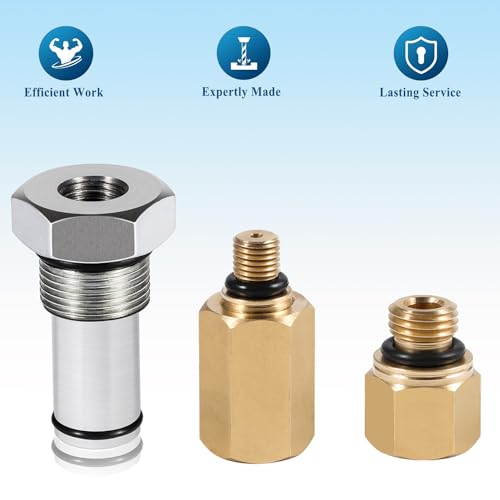 Bonbo 6.0 High Pressure Oil Pump IPR Valve Air Test Fitting Tool & Oil Rail Adapters Leak Test Kit, Fits for Ford 6.0L Powerstroke Diesel Engine (3 Pack) - size: 3PCS Set