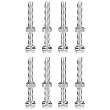 uxcell M6 x 55mm Hex Head Screws Bolts, Nuts, Flat & Lock Washers Kits, 304 Stainless Steel Fully Thread Hexagon Bolts 8 Sets - size: M6 x 55mm