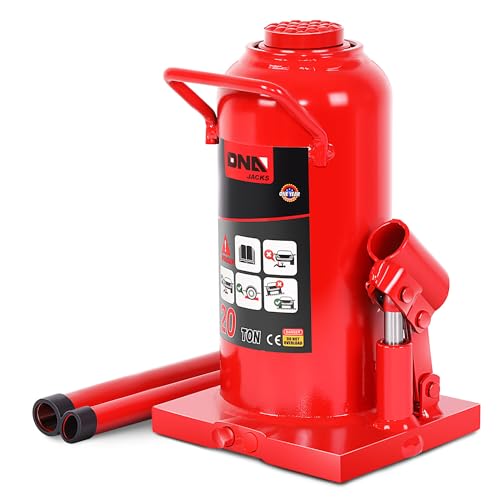 DNA Motoring 20 tons / 44092 lbs Lifting Automotive Welded Hydraulic Bottle Jack for Repair Vehicle, Pickup, Truck, w/Manual Handle, Red,TOOLS-00362 - color: red, style: 20 ton