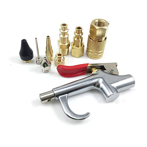 DYNAMIC POWER 3/8 x 25 FT PVC Air Compressor Hose + 10 Pieces Air Compressor Accessories Kit