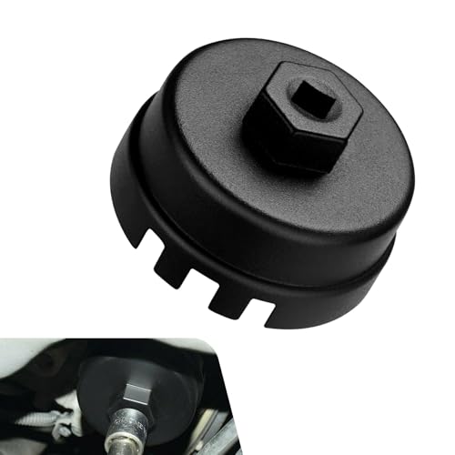 64mm Oil Filter Wrench for Toyota Lexus, 14 Flute 6 Slot Oil Filter Removal Tool Socket Set, Cap Style Filters Wrenches Compatible with RAV4 Camry Tacoma Tundra Corolla Prius 2.5L-5.7L Engines