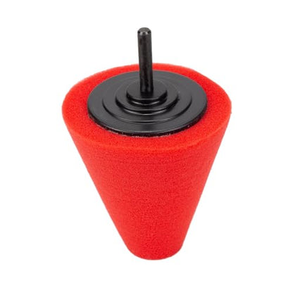 Maxshine Universal M8 Wheel Drill Finishing Cone Sponge | Professional Detailing Tool for Wheels, Rims & Upholstery | Universal Fit M8 Drill Attachment for Auto Detailing, Polishing & Cleaning