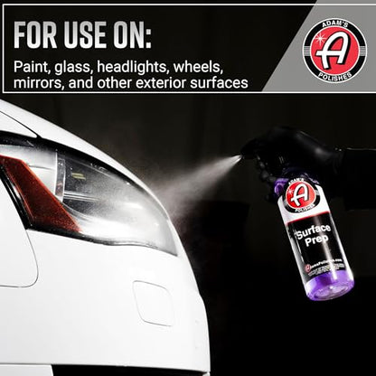 Adam's Polishes Surface Prep (16oz) - A Surface Cleanser Spray for Auto Paint Prep to Apply Any Ceramic Coating, Car Wax, or Spray Sealant | Use After Clay Bar, Car Wash & Orbital Polisher Treatment - size: 16 fl. oz