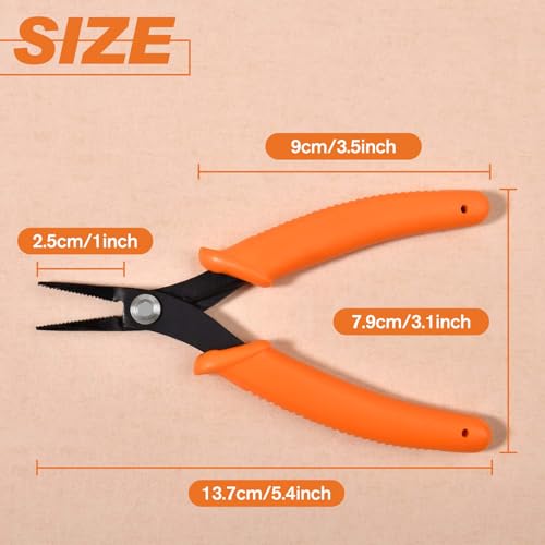 Mini Long Nose Pliers Specialty Pointed Nose Tweezer Nose Pliers | 1.5mm Diameter Tip, Serrated Jaws, Precision Needle Nose Chain Nose Plier for Jewelry Making Wire Wrapping, Object Gripping - style: Long Nose Pliers Serrated Jaws