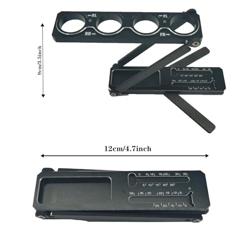 Multi-Function Aluminum RC Car Shock Stand Shock Absorber RC Tool Articulation Shock Stand Foldable Removable for 1/10 on-Road/Off-Road 1/8 on-Road/GT