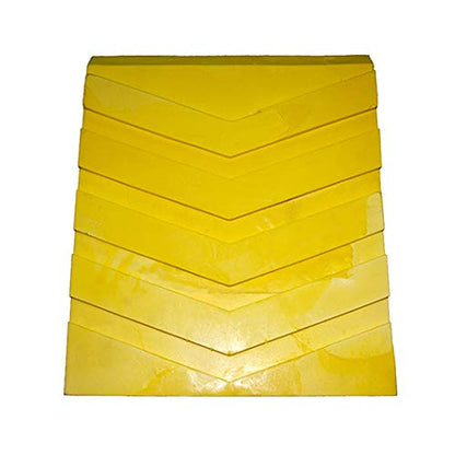 ESCO Pro Series Wheel Chock for Haul Trucks, Construction Equipment, Large Cranes and Trailers, Safety Yellow - size: 120 Ton Load Capacity