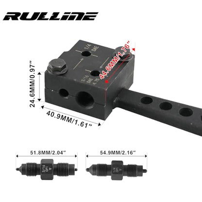 RULLINE 3/16" & 1/4" Double Flaring Tool Kit - Heavy Duty Brake Line Flarer for Auto/Motorcycle/Truck Repair (Copper/Aluminum/Steel)