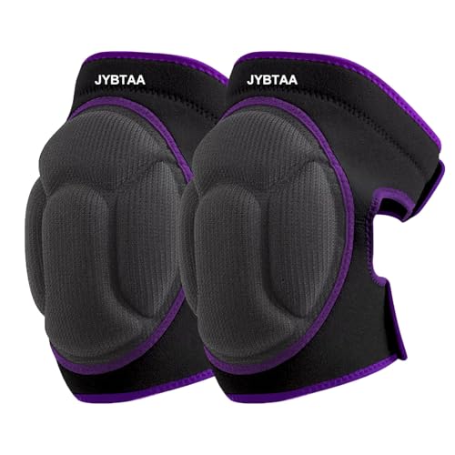 Men/Women Work Knee Pads with Adjustable Straps, Purple S (1 Pair) | Soft Flexible Kneepads, Waterproof Cushions for Kneeling Crawling, For Gardener, Plumber, House Cleaning, Grocery Workers - color: Purple, size: Small