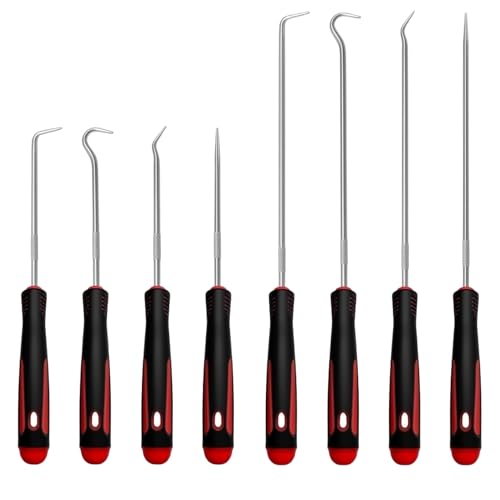 8PCS Precision Pick Set, Pick and Hook Set, Easy Removal Tool for Automotive Oil Seals, Universal Car Accessories Mini Precision Hooks Puller Remover for Car Auto Oil Seal/O-Ring Seal Gasket