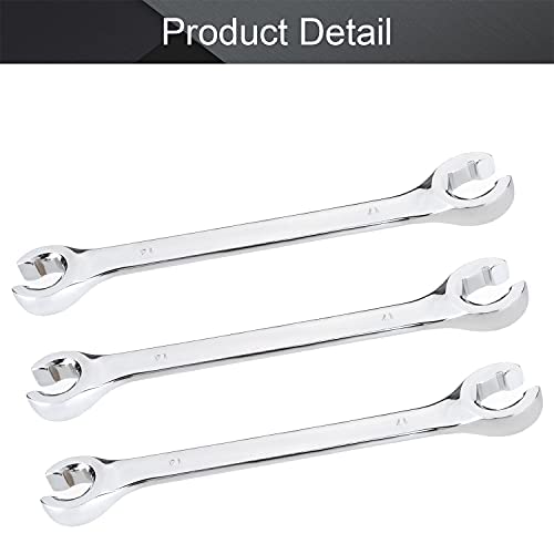 Utoolmart Flare Nut Wrench, 14mm x 17mm Metric Double Open End, 3Pcs - color: 3pcs, size: 14x17mm