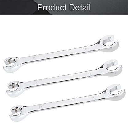 Utoolmart Flare Nut Wrench, 14mm x 17mm Metric Double Open End, 3Pcs - color: 3pcs, size: 14x17mm