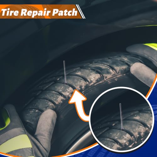Frienda Tire Patches Kit Rubber Tire Repair Patch Mushroom Plug Kit Rubber Puncture Repair Plug for Car Motorcycle Truck Bus - size: 0.16" X 1.42", 0.24" X 1.89" and 0.35" X 2.36"