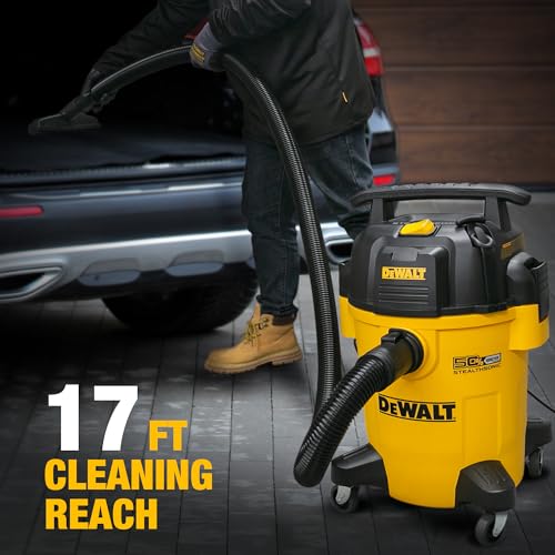 DEWALT 6 Gallon STEALTHSONIC Shop Vacuum Wet and Dry DXV06PL-QT, Ultra Quiet 4 Peak HP Wet Dry Vac for Jobsite & Workshop - size: 6 gallon
