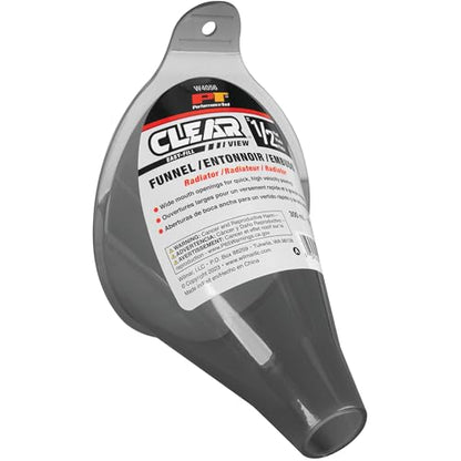 Performance Tool W4056 Clear View Easy-Fill Funnel - 1/2 Pint, Shallow Spout for Radiators and Fluids - size: 0.5 Pint, style: Clear View Easy-Fill Funnel