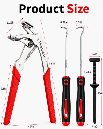 13 Pcs Auto Trim Removal Tool Kit with Clip Removal Tool, Car Clip Pliers, Hook Tools, Universal Cable Tie Buckle for Car Interior Panel, Plastic Clips, Dashboard, Door Clips