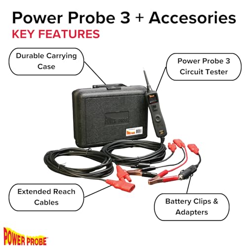 Power Probe 3 Circuit Tester Kit with Case & Accessories (PP319FTCBLK) - color: Black - Limited Edition