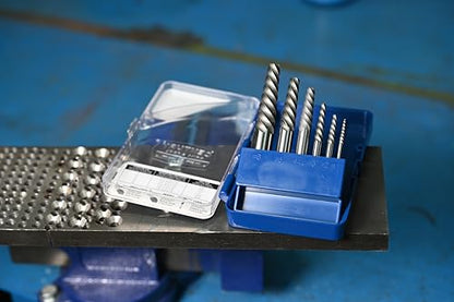 Century Drill & Tool 73415 Spiral Flute Screw Extractor Set, #1 - #5, Heat-Treated Steel, Superior Grip for Easy Extraction of Broken Screws and Bolts - size: 5-piece Spiral Flute