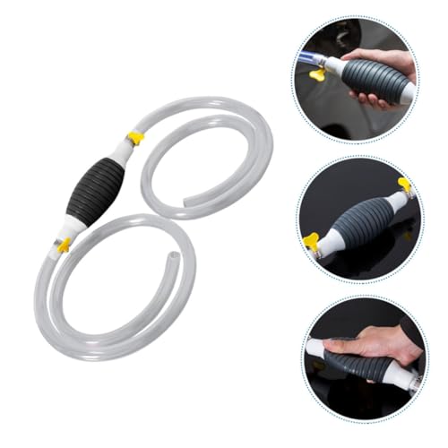OUNONA Manual Siphon Pump Kit for Automotive Fuel Transfer 5ft Siphon Hose for Gas Oil Hand Pump for Convenient Oil Extraction and Filling