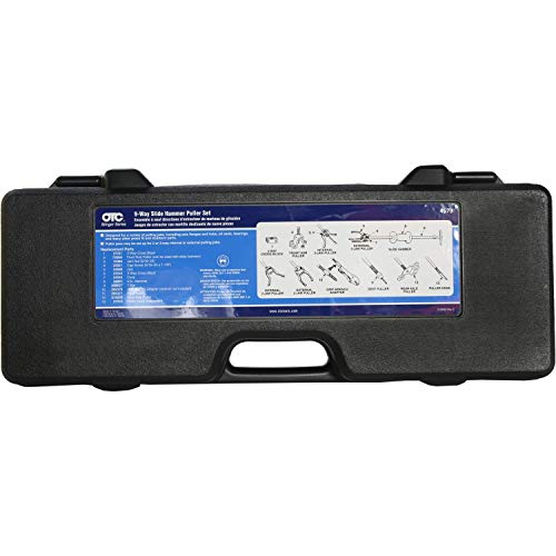 OTC 4579 9-Way Slide Hammer Puller Set with 5 lb. Chrome Plated Hammer, Multiple Puller Attachments Suitable for a Wide Variety of Pulling Jobs, and a Sturdy Blow-Molded Carrying Case