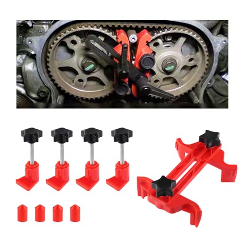 IHOTDER 5PCS Car Dual Cam Clamp Camshaft Kit - Anti Slip Locking Timing Tool Kit for Single/Twin/Quad Camshaft Clamp Engine - Universal Car Accessories Cam Bearing Tool