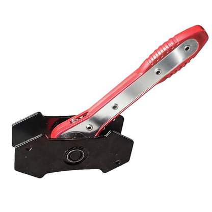 Brake Caliper Compression Tool Kit - 360° Swing Ratchet Piston Press Spreader with Caliper Hooks & 2 Steel Plates (Red) - Professional Brake Caliper Repair Tool for Automotive Maintenance
