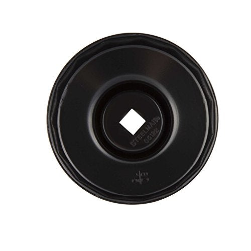 Steelman Low Profile Oil Filter Cap Wrench Socket 80mm x 15 Flute, 3/8-inch Drive, Heavy Duty Chrome Vanadium Steel - size: 80 Millimeter x 15 Flute
